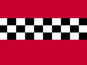 A Checkered Flag On A Red Background Wallpaper