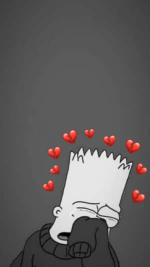 A Cheerful Cartoon Heart Expressing Love And Happiness. Wallpaper