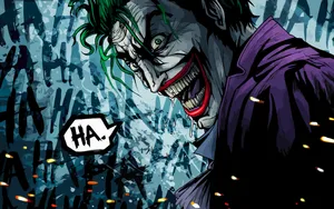 A Chilling Portrait Of The Joker From Batman Comics Wallpaper