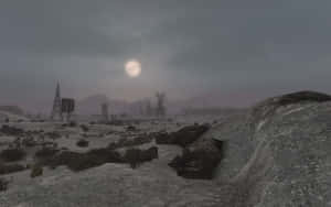 A Chilling View Of A Nuclear Winter Landscape. Wallpaper