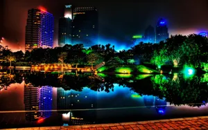 A Chilly Night By The Lake Wallpaper