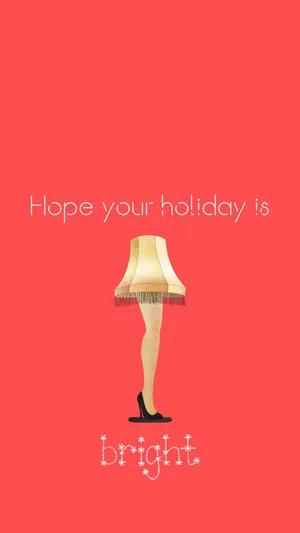 A Christmas Story Leg Lamp Holiday Greetings Wallpaper