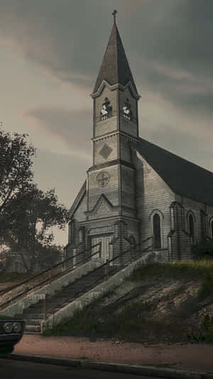 A Church With A Steeple Wallpaper