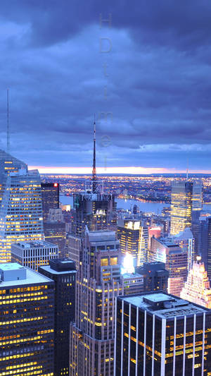 A Cityscape With Buildings And Skyscrapers Wallpaper