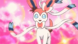 A Classic Anime Companion - The Lovely Sylveon Wallpaper