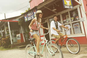 A Classic Beach Cruiser On The Seashore Wallpaper