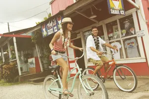A Classic Beach Cruiser On The Seashore Wallpaper