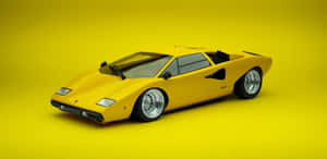 A Classic Lamborghini Countach On The Road. Iconic Luxury Sports Car That Surpasses Time. Wallpaper