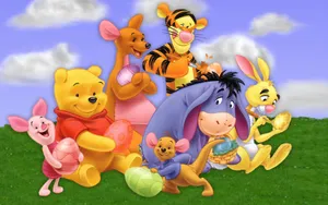 A Classic Treat: Enjoy A Sweet Desktop Wallpaper With Winnie The Pooh Wallpaper