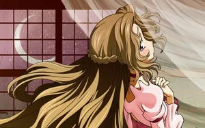 A Close-up Image Of Nunnally Lamperouge With A Vibrant Background Wallpaper