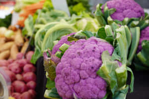 A Close-up Of A Beautiful Purple Cauliflower Wallpaper