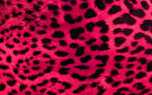 A Close Up Of A Pink Leopard Print Wallpaper