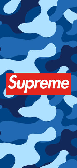 A Close-up Photo Of A Stylish Blue Bape Camo Print. Wallpaper