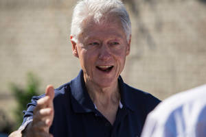 A Close-up Portrait Of Bill Clinton Wallpaper