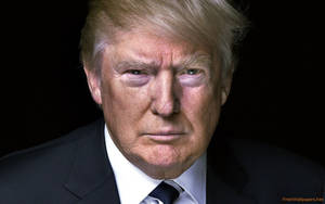 A Closeup Of President Trump Squinting Wallpaper