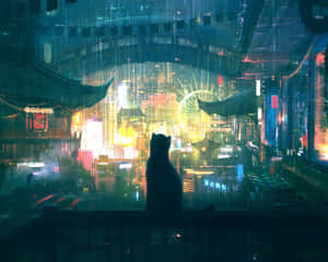 A Cloudy Sky Overlooking The Vast Lake Wallpaper