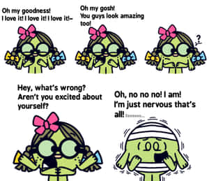 A Cluster Of Whimsical, Goofy Cartoon Characters In Vibrant Colors Wallpaper