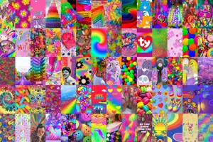 A Collage Of Colorful Pictures Wallpaper
