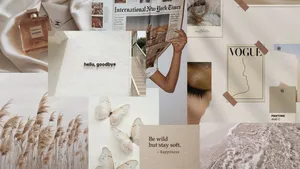 A Collage Of Images Of A Magazine, A Newspaper, And A Magazine Wallpaper