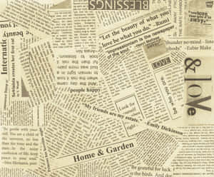 A Collage Of Old Newspaper Pages Wallpaper