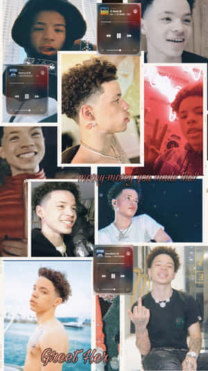 A Collage Of Photos Of A Young Man Wallpaper