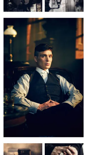 A Collage Of Photos Of Men In A Suit Wallpaper