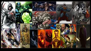 A Collection Of Iconic Cartoon Villains Wallpaper