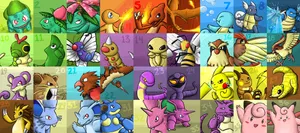 A Collection Of Vibrant Pokemon Stickers Wallpaper