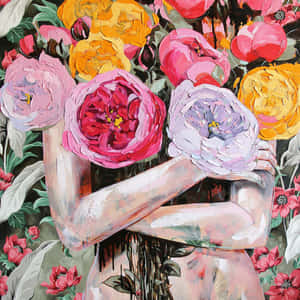 A Colorful, Abstract Array Of Artistic Shapes Wallpaper