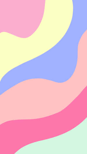 A Colorful Abstract Background With A Pink, Blue, And Yellow Color Wallpaper