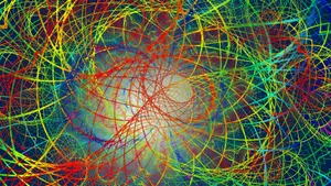 A Colorful Abstract Image Of A Spiral Wallpaper