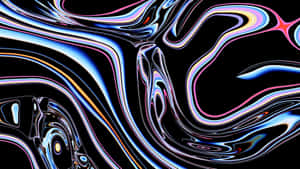 A Colorful Abstract Painting On A Black Background Wallpaper