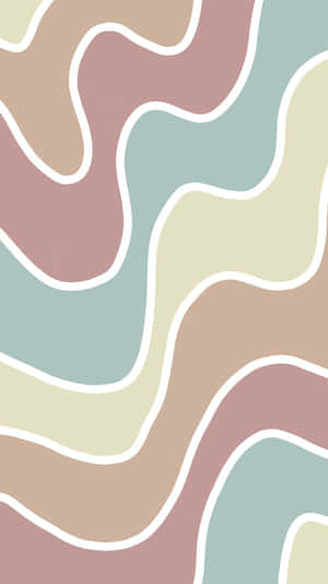 A Colorful Abstract Pattern With Wavy Lines Wallpaper