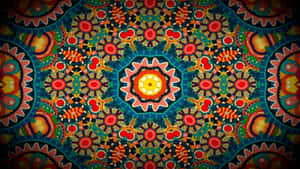 A Colorful And Colorful Pattern With A Circular Design Wallpaper