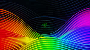 A Colorful Background With A Rainbow Wave Wallpaper