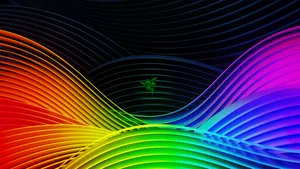 A Colorful Background With A Rainbow Wave Wallpaper