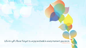 A Colorful Bird With A Quote On It Wallpaper