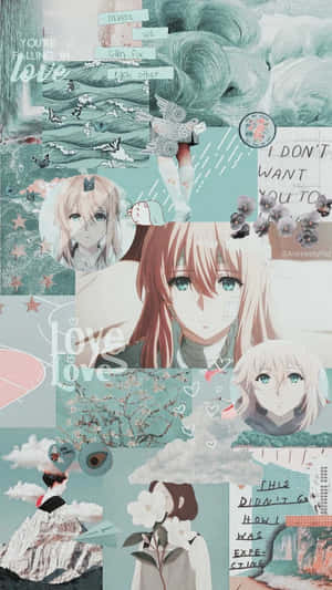 A Colorful Collage Of Anime Characters Wallpaper