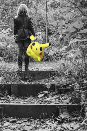 A Colorful Collection Of Pokémon Toys Displayed In A Captivating Scene. Wallpaper