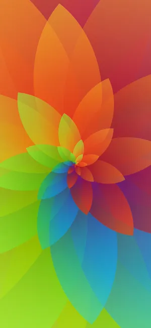 A Colorful Flower With A Rainbow Background Wallpaper
