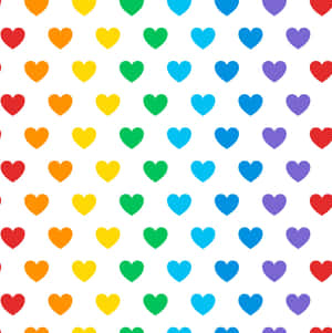 A Colorful Heart Pattern Wallpaper Wallpaper