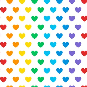 A Colorful Heart Pattern Wallpaper Wallpaper