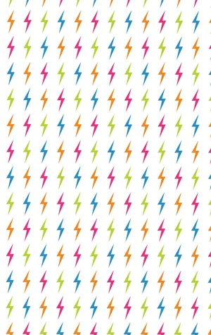 A Colorful Lightning Bolt Pattern On White Wallpaper