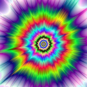 A Colorful Psychedelic Spiral With A Rainbow Background Wallpaper