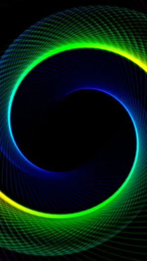 A Colorful Spiral With A Black Background Wallpaper