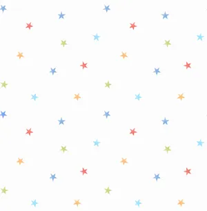 A Colorful Star Pattern On White Wallpaper