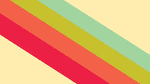 A Colorful Striped Background With A Yellow, Green, And Blue Stripe Wallpaper