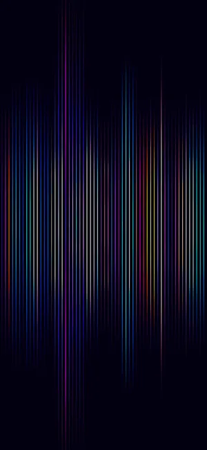 A Colorful Wave Pattern On A Black Background Wallpaper