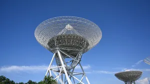 A Colossal Radio Telescope Scanning The Heavens For Cosmic Signals Wallpaper