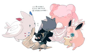 A Compassionate Moment With Blissey And Her Trainer Wallpaper